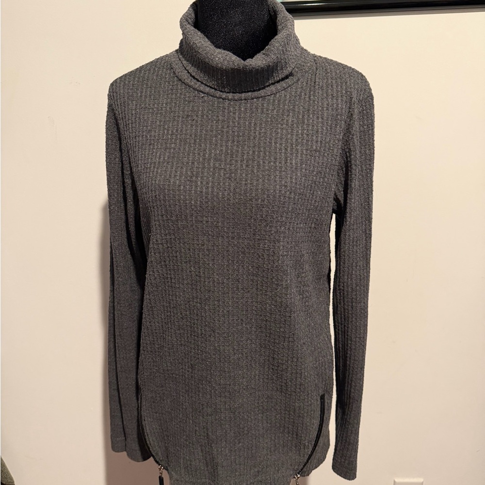 Jones New York Charcoal Cowl Neck Sweater